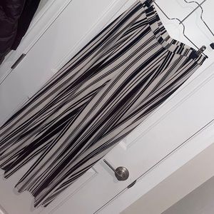 Philosophy black and white striped pants size small